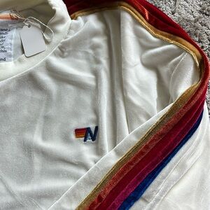BNWT Aviator Nation velvet relaxed fit sweatshirt size S